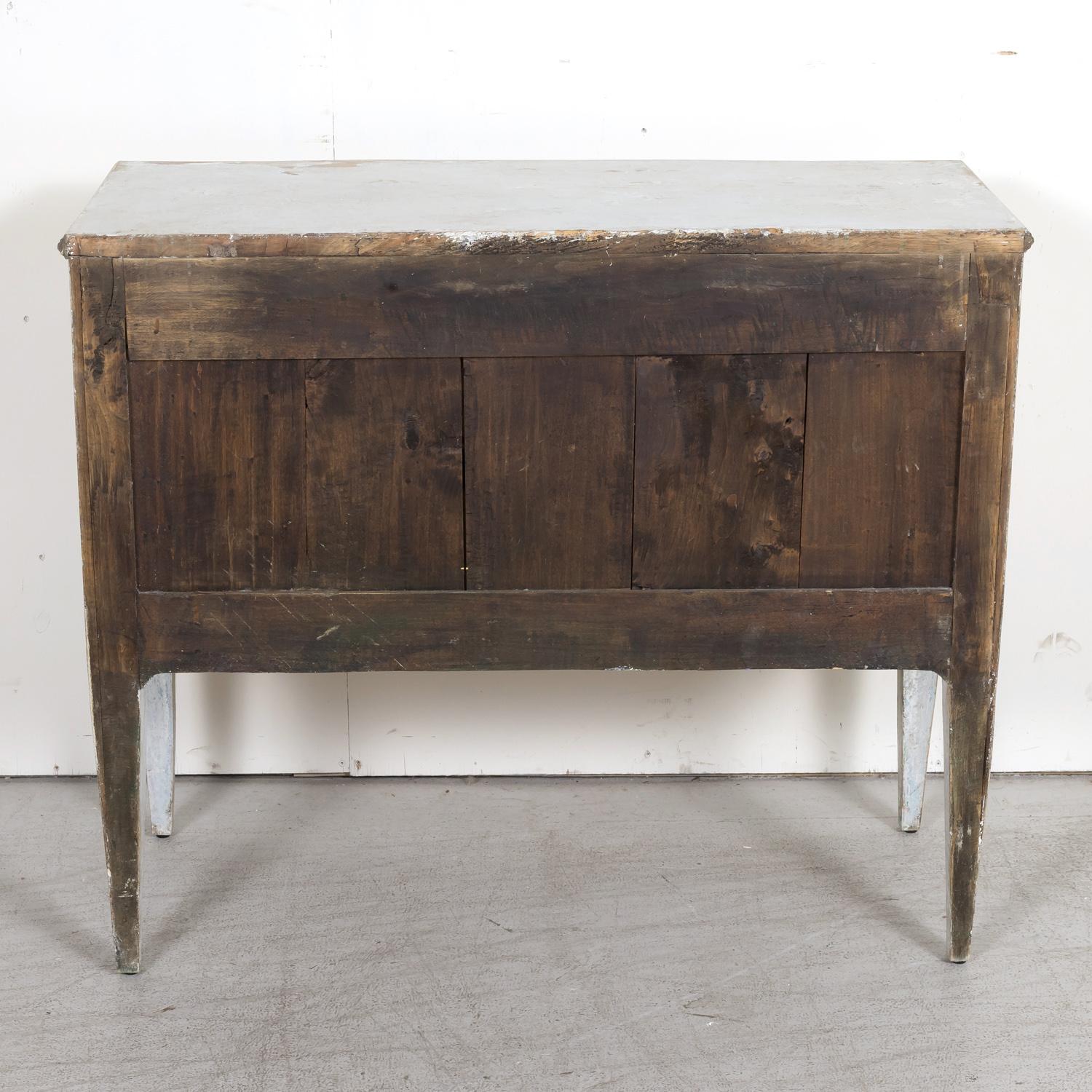 19th Century French Louis XVI Style Painted Commode Sauteuse 11