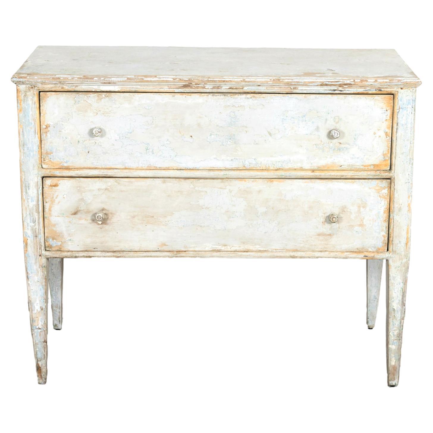 19th Century French Louis XVI Style Painted Commode Sauteuse