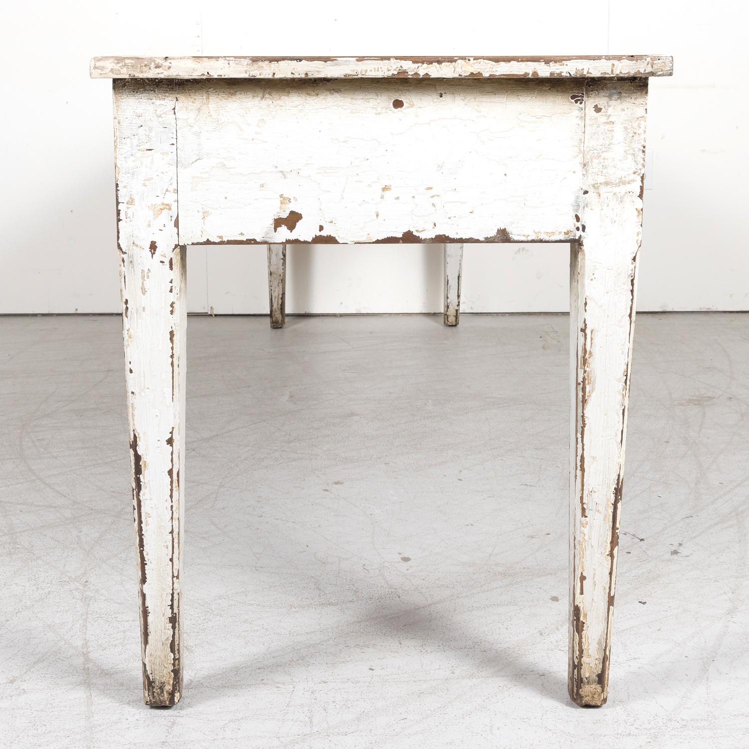 19th Century French Louis XVI Style Painted Console or Sofa Table For Sale 9