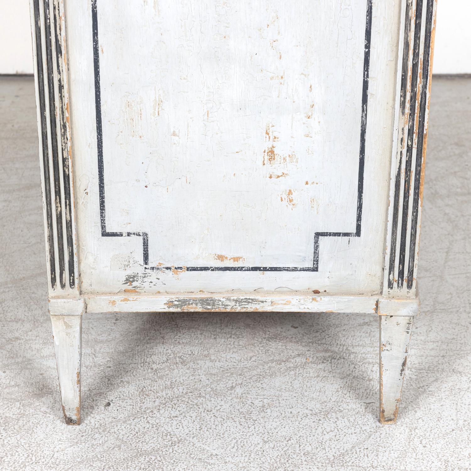 19th Century French Louis XVI Style Painted Three-Drawer Commode 12