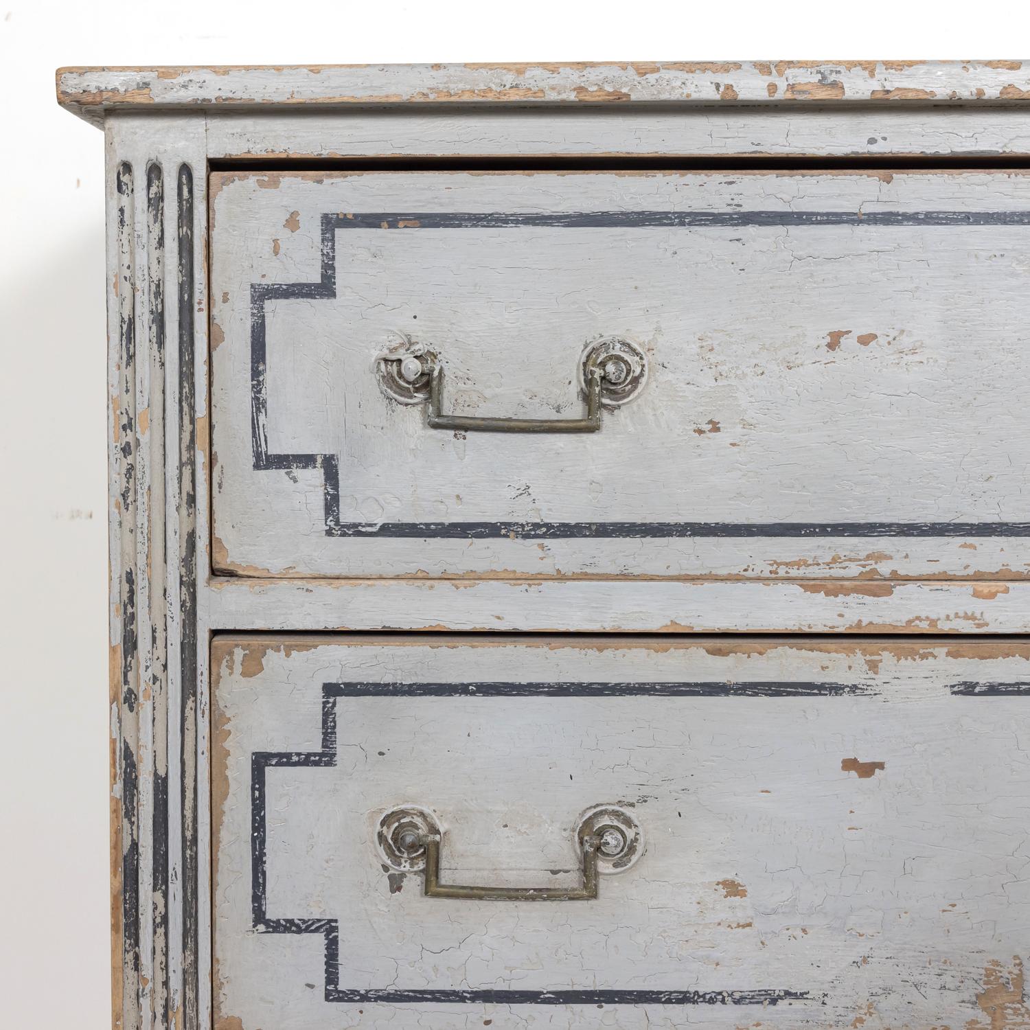 19th Century French Louis XVI Style Painted Three-Drawer Commode 2