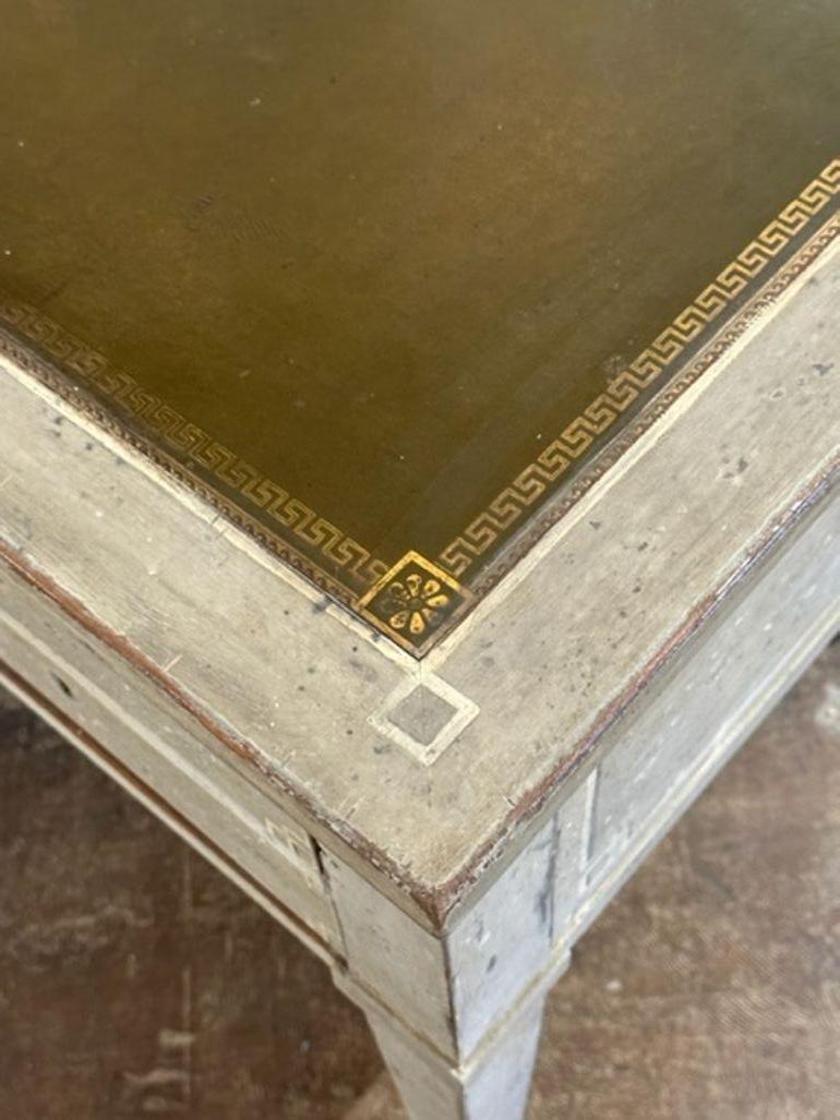 19th Century French Louis XVI Style Painted Writing Desk For Sale 2