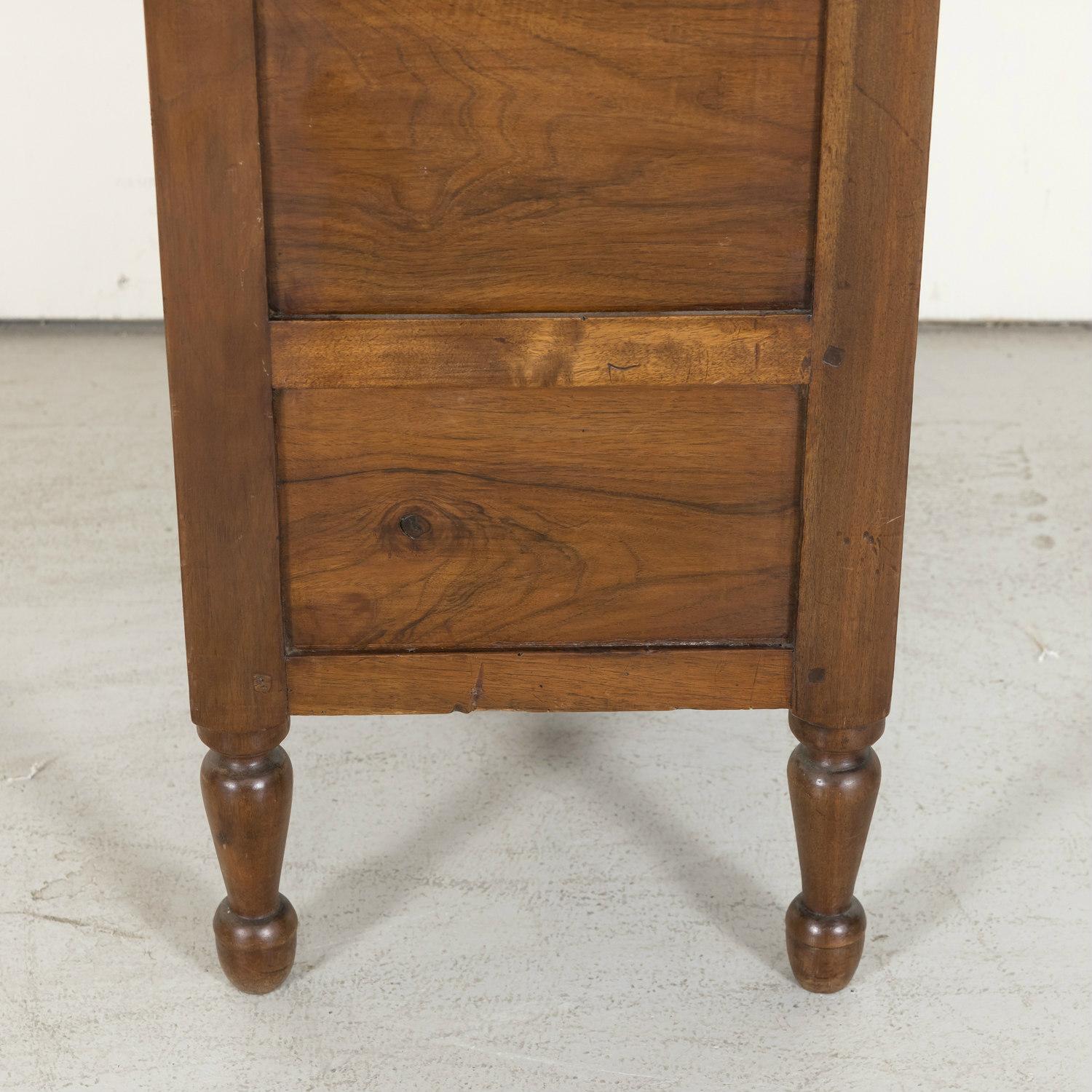 19th Century French Louis XVI Style Petite Walnut Commode with Marble Top 9