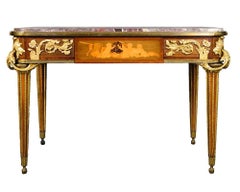 19th Century French Louis XVI Rectangular Center Table After Jean-Henri Riesener