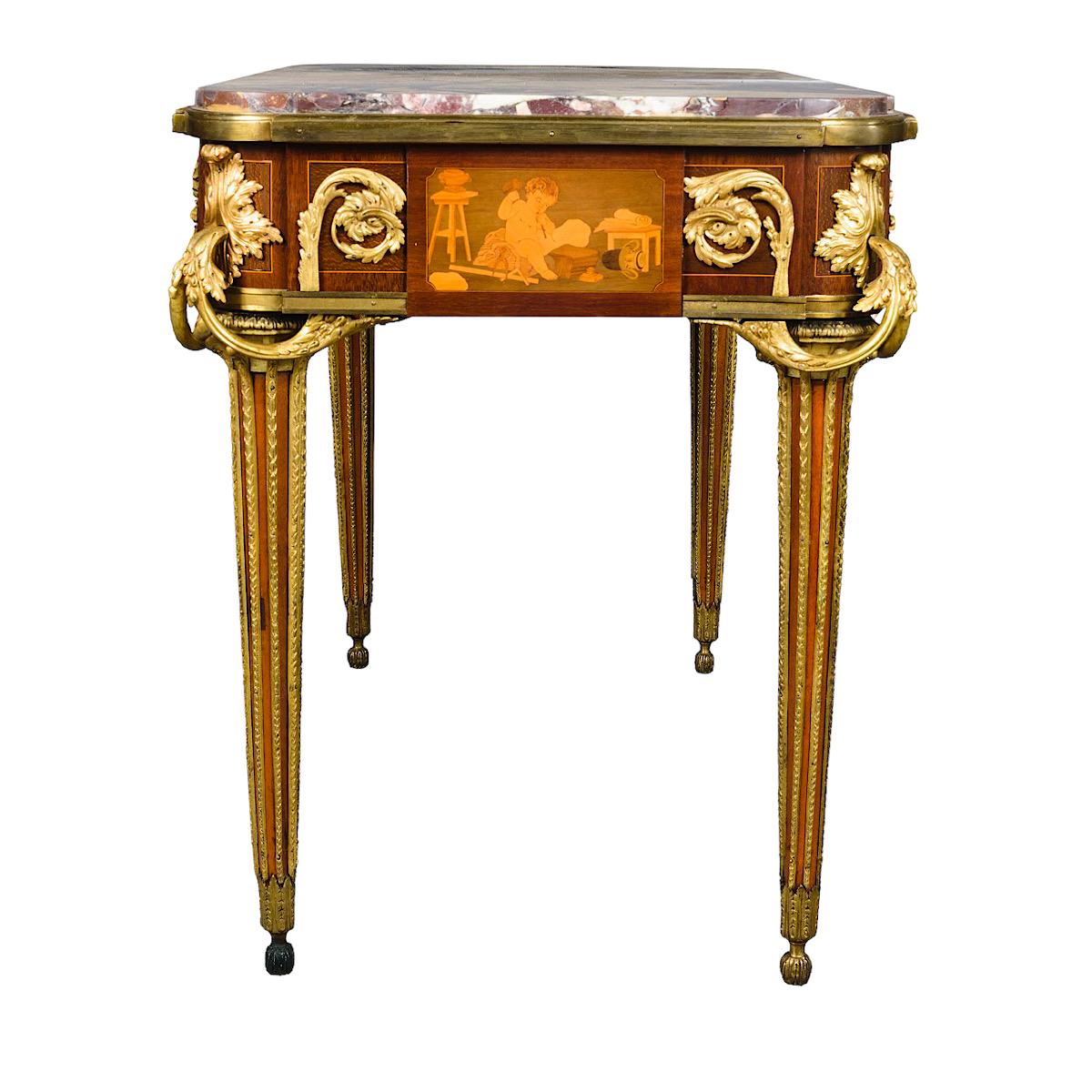 19th Century French Louis XVI Style Rectangular Center Table In Good Condition For Sale In New York, NY