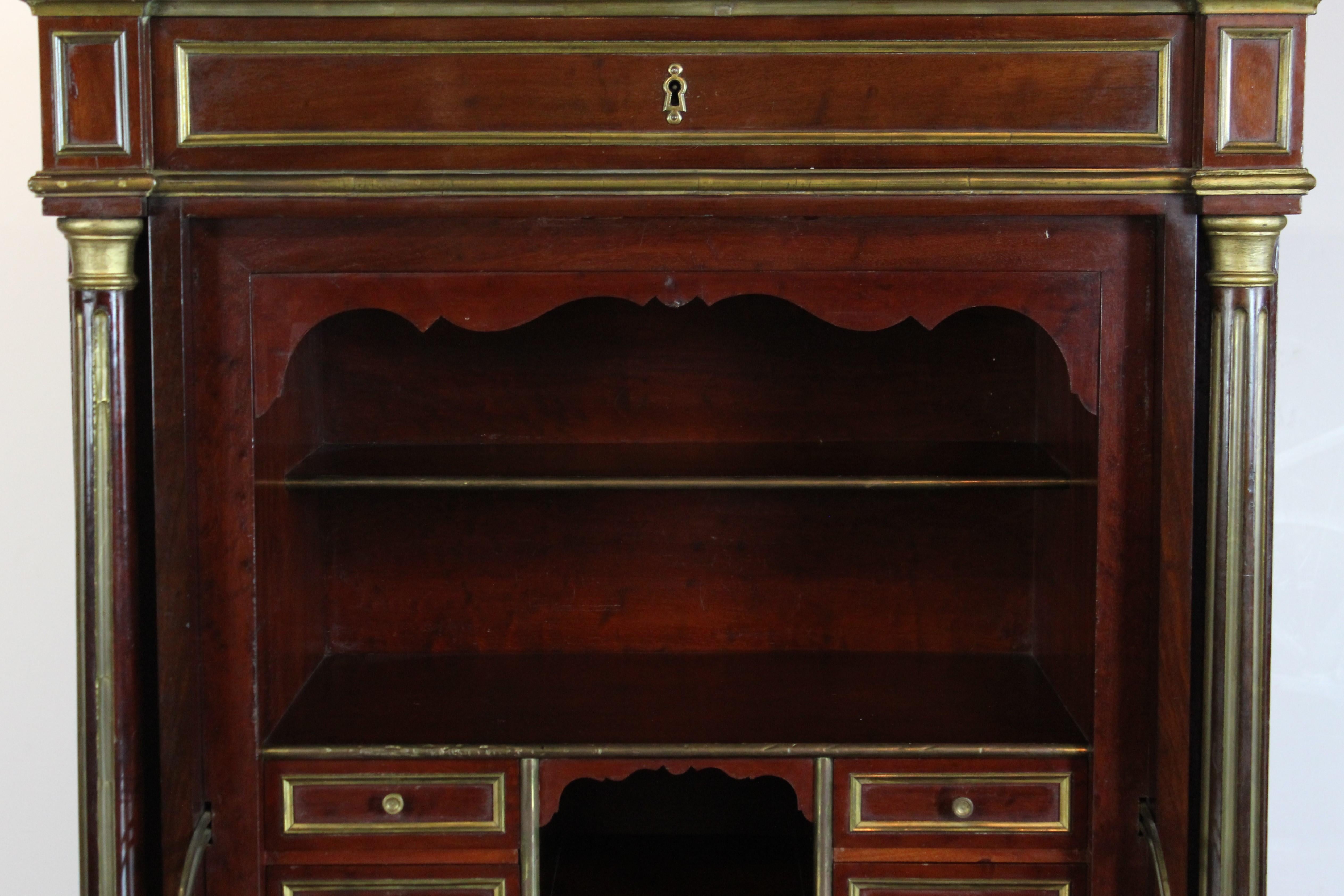 Bronze 19th Century French Louis XVI Style Secretaire Abuttant 