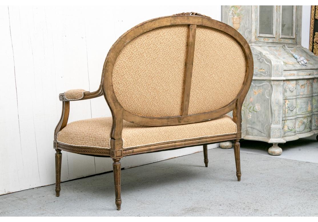 19th Century French Louis XVI Style Settee For Sale 11