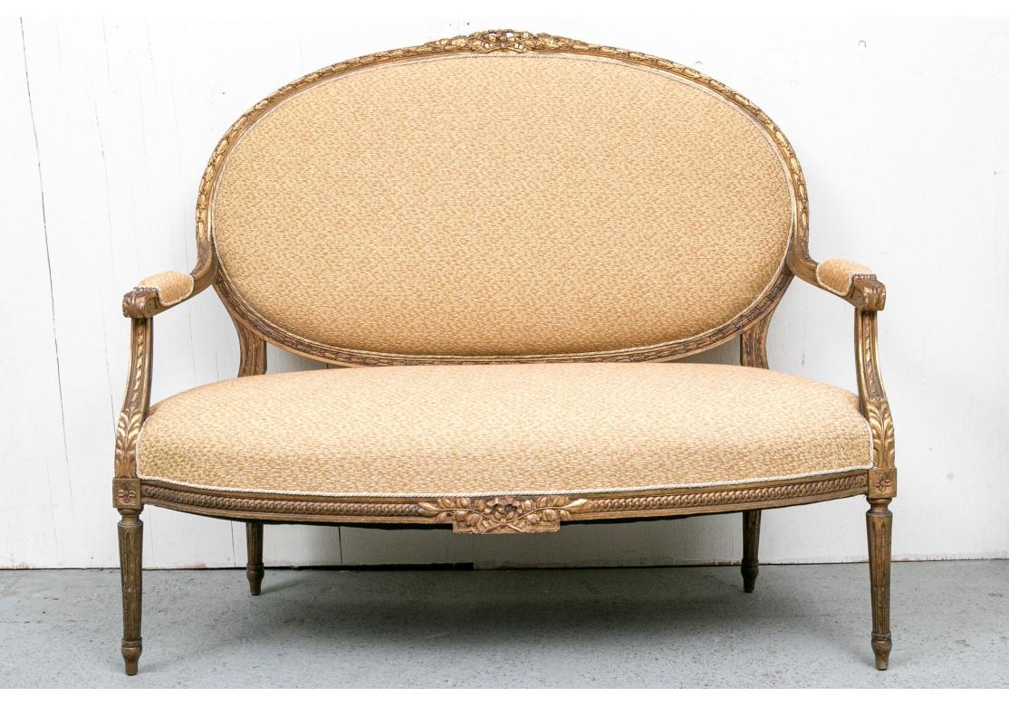19th Century French Louis XVI Style Settee For Sale 2