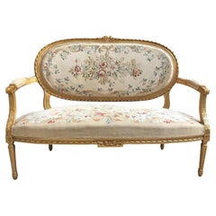 Antique 19th Century French Louis XVI Style Settee