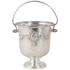 19th Century French Louis XVI Style Silver Plate Ice Bucket Owned by a Bonaparte