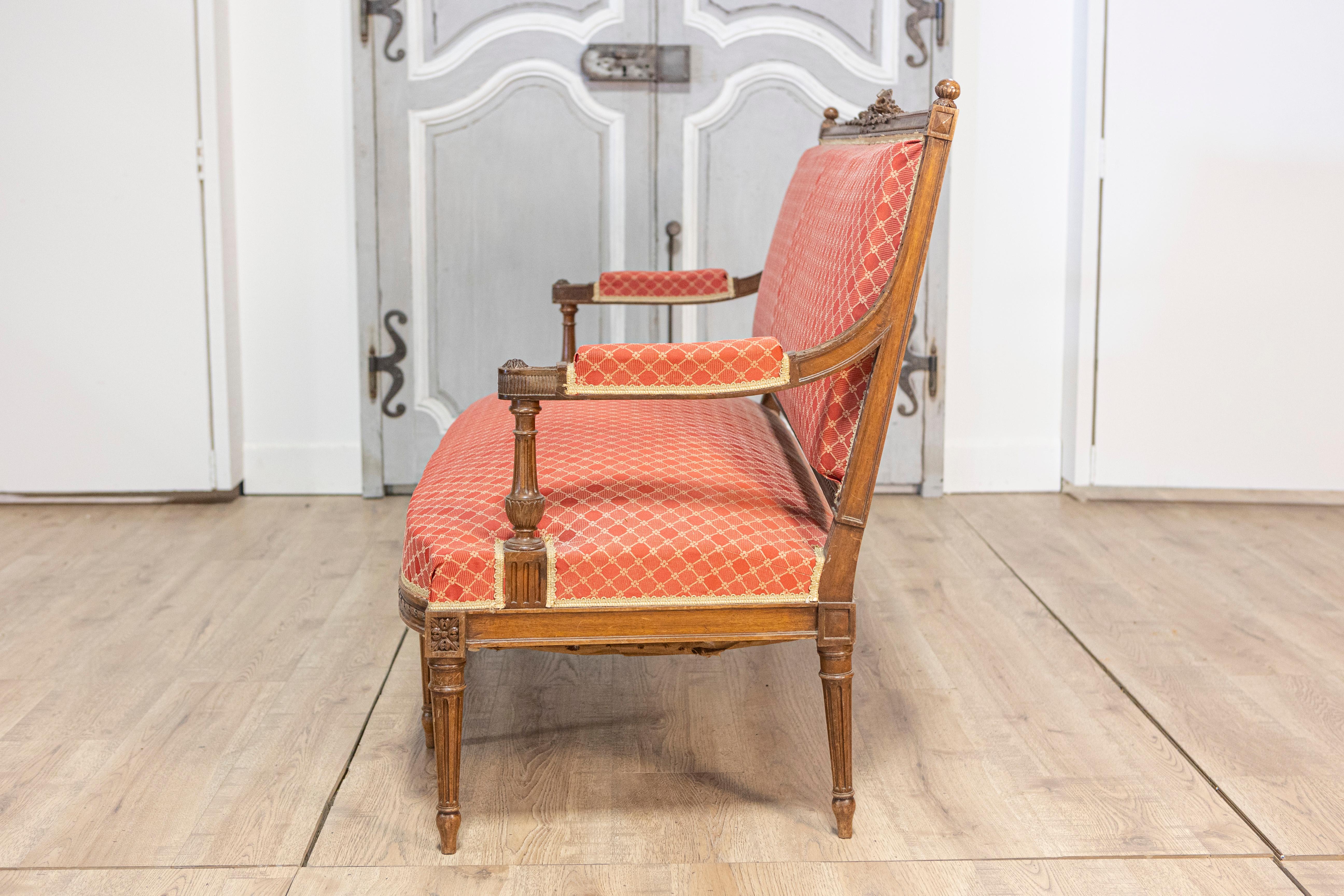 Divano francese del XIX secolo in stile Luigi XVI, circa 1860 In condizioni buone in vendita a Atlanta, GA