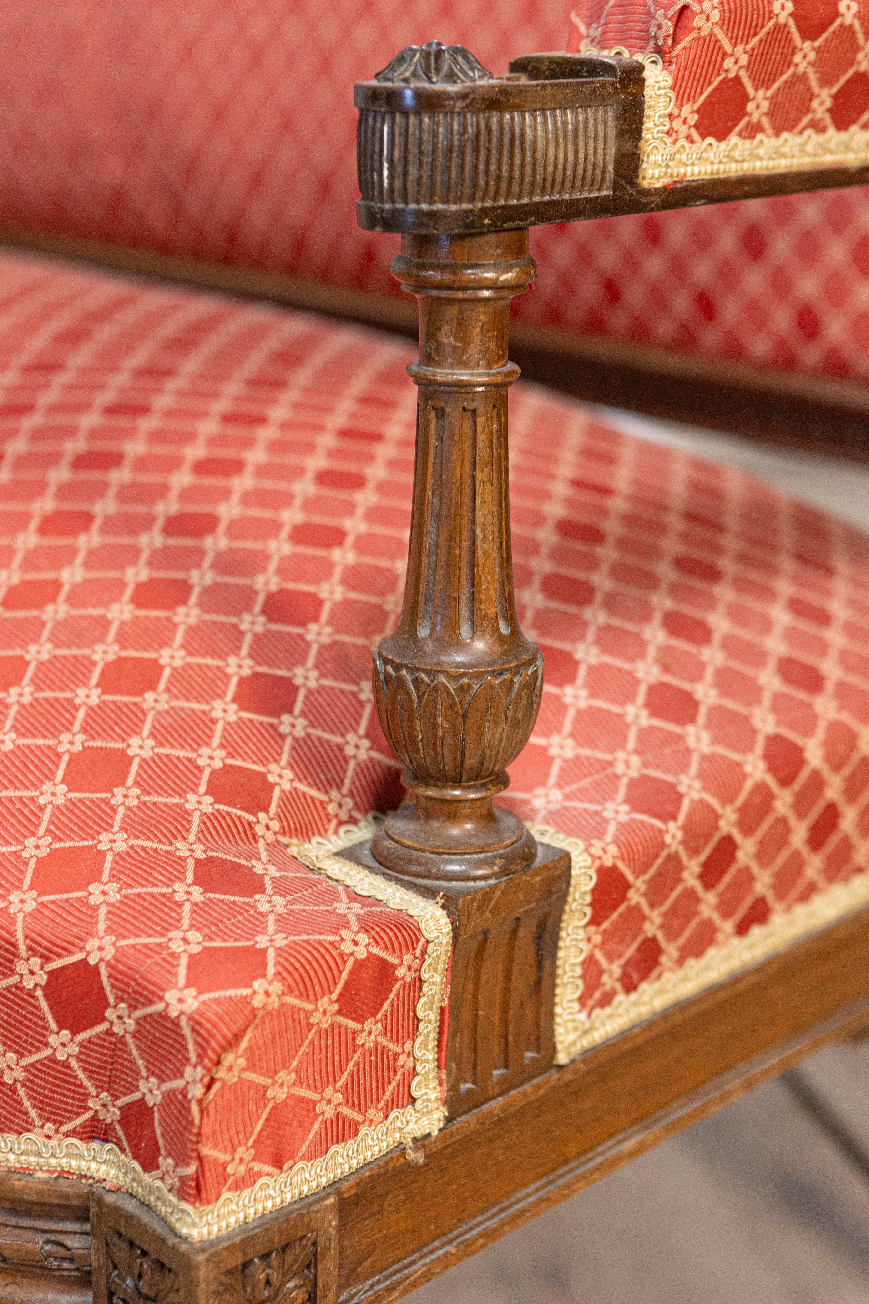 Divano francese del XIX secolo in stile Luigi XVI, circa 1860 in vendita 2
