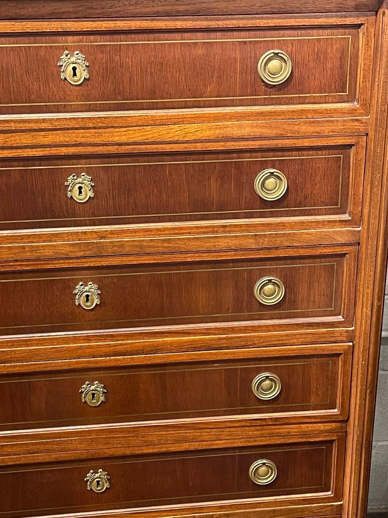 19th Century French Louis XVI Style Tall Dresser For Sale at 1stDibs