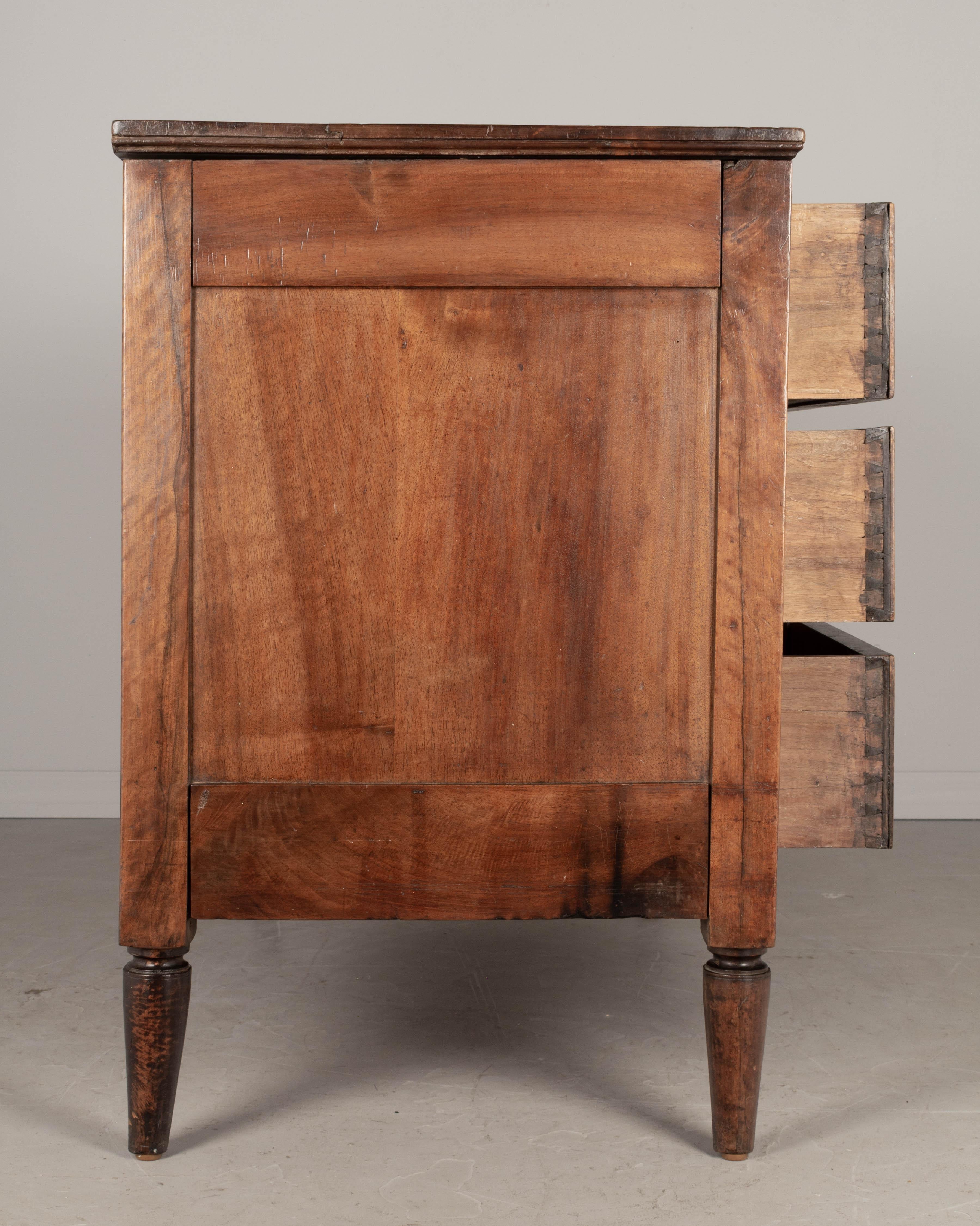 19th Century French Louis XVI Style Walnut Commode For Sale 2