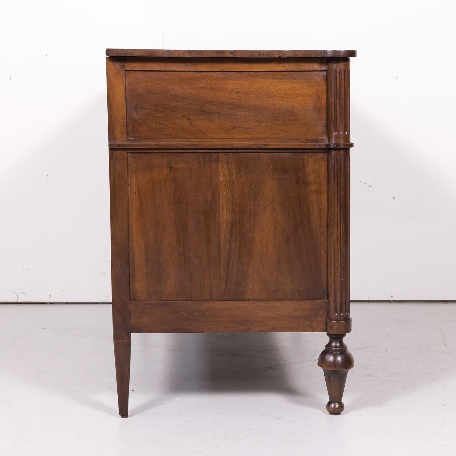 19th Century French Louis XVI Style Walnut Commode or Chest of Drawers 9