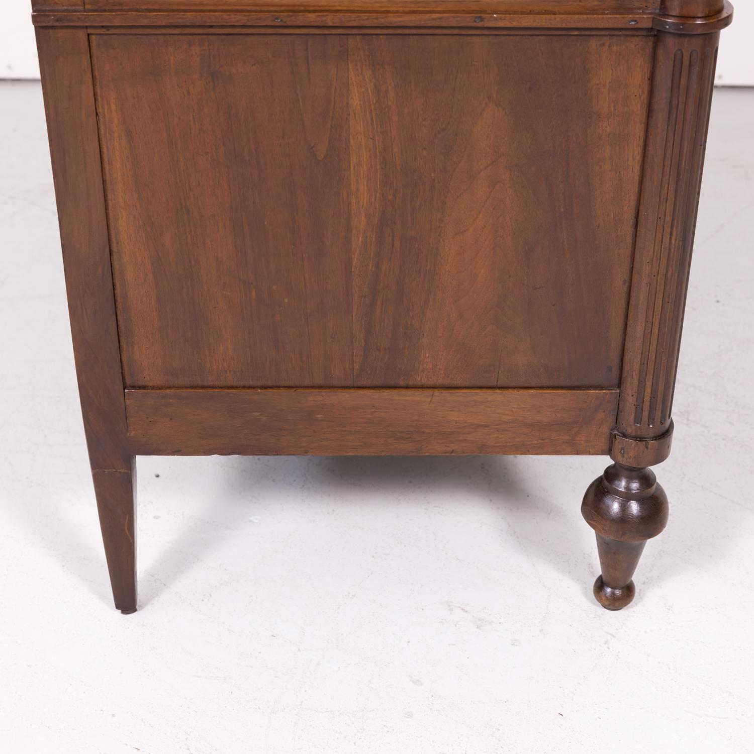 19th Century French Louis XVI Style Walnut Commode or Chest of Drawers 11