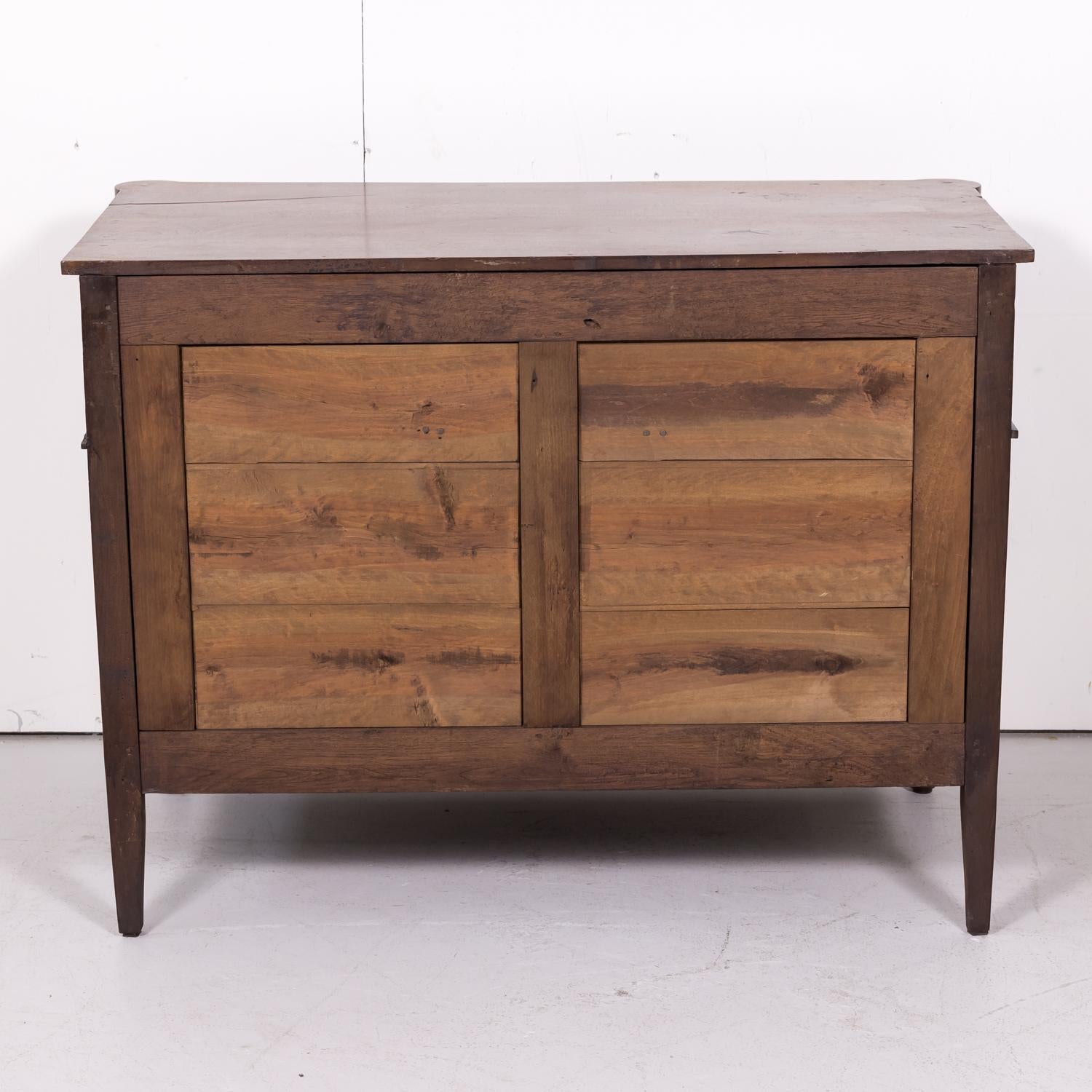 19th Century French Louis XVI Style Walnut Commode or Chest of Drawers 12