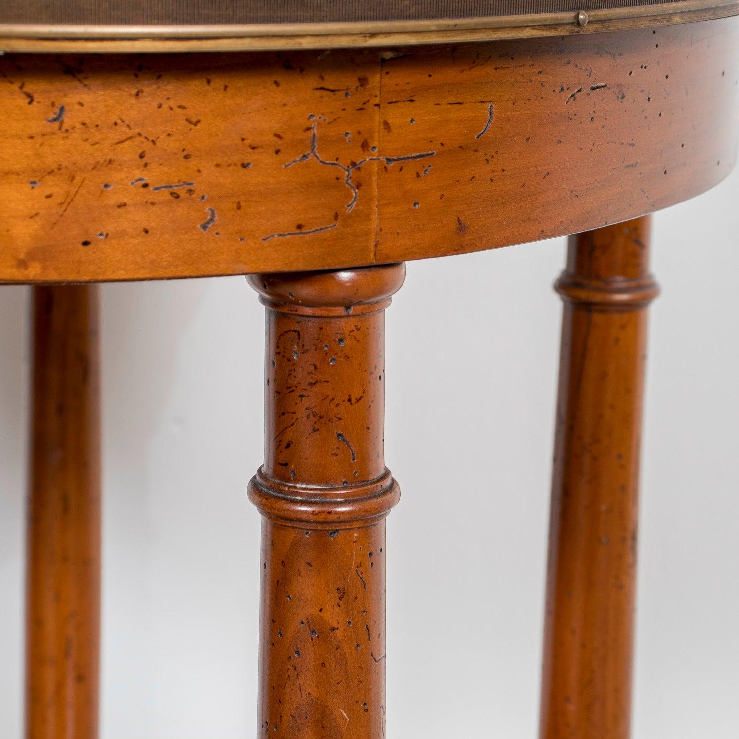19th Century French Louis XVI Style Walnut Dessert Stand with Carrara Marble Top For Sale 3
