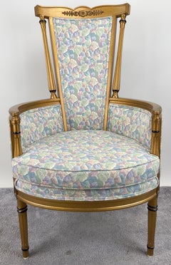 19th Century French Louis XVI Style Wingback Chair