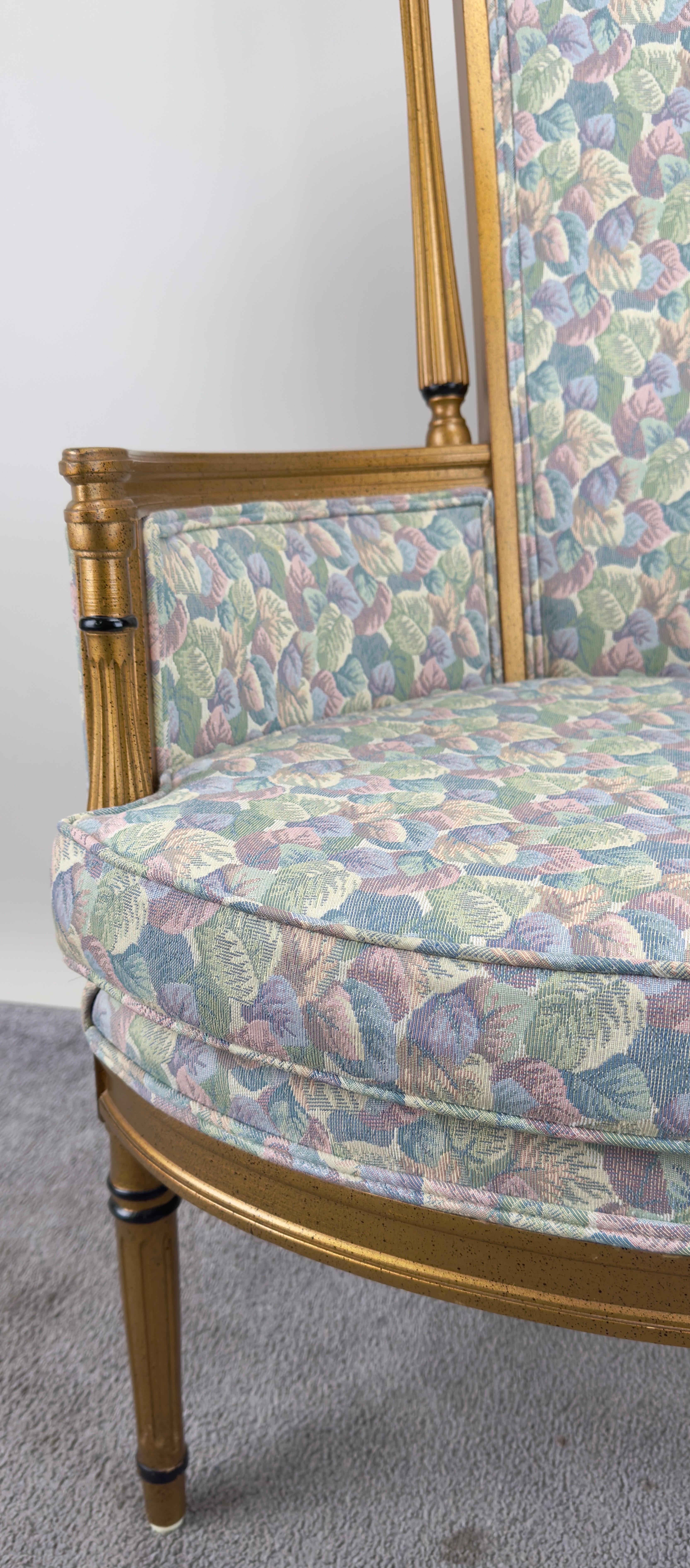 19th Century French Louis XVI Style Wingback Chair For Sale 1