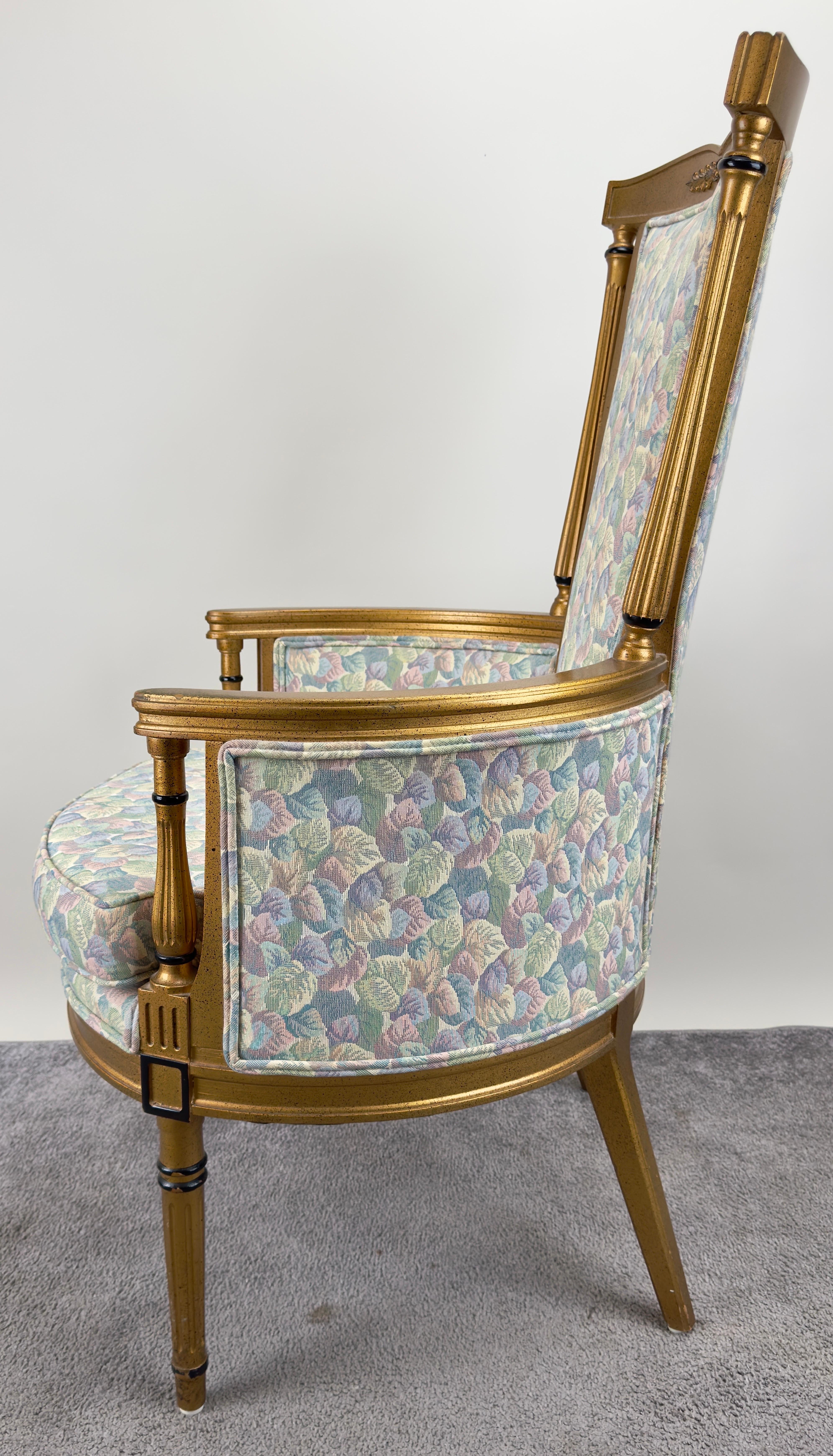 19th Century French Louis XVI Style Wingback Chair For Sale 3