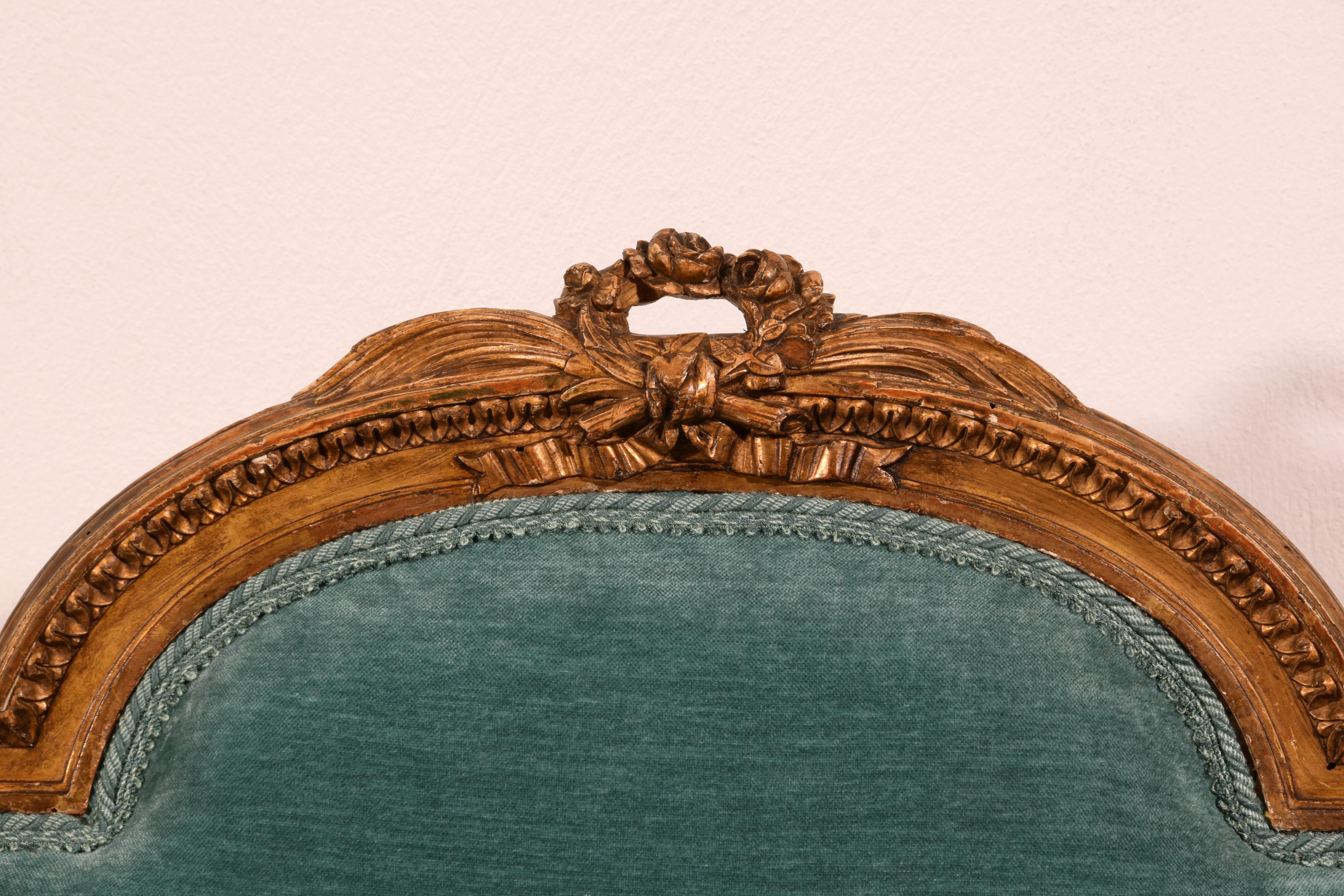 Poltrona in legno francese in stile Luigi XVI del XIX secolo in vendita 8