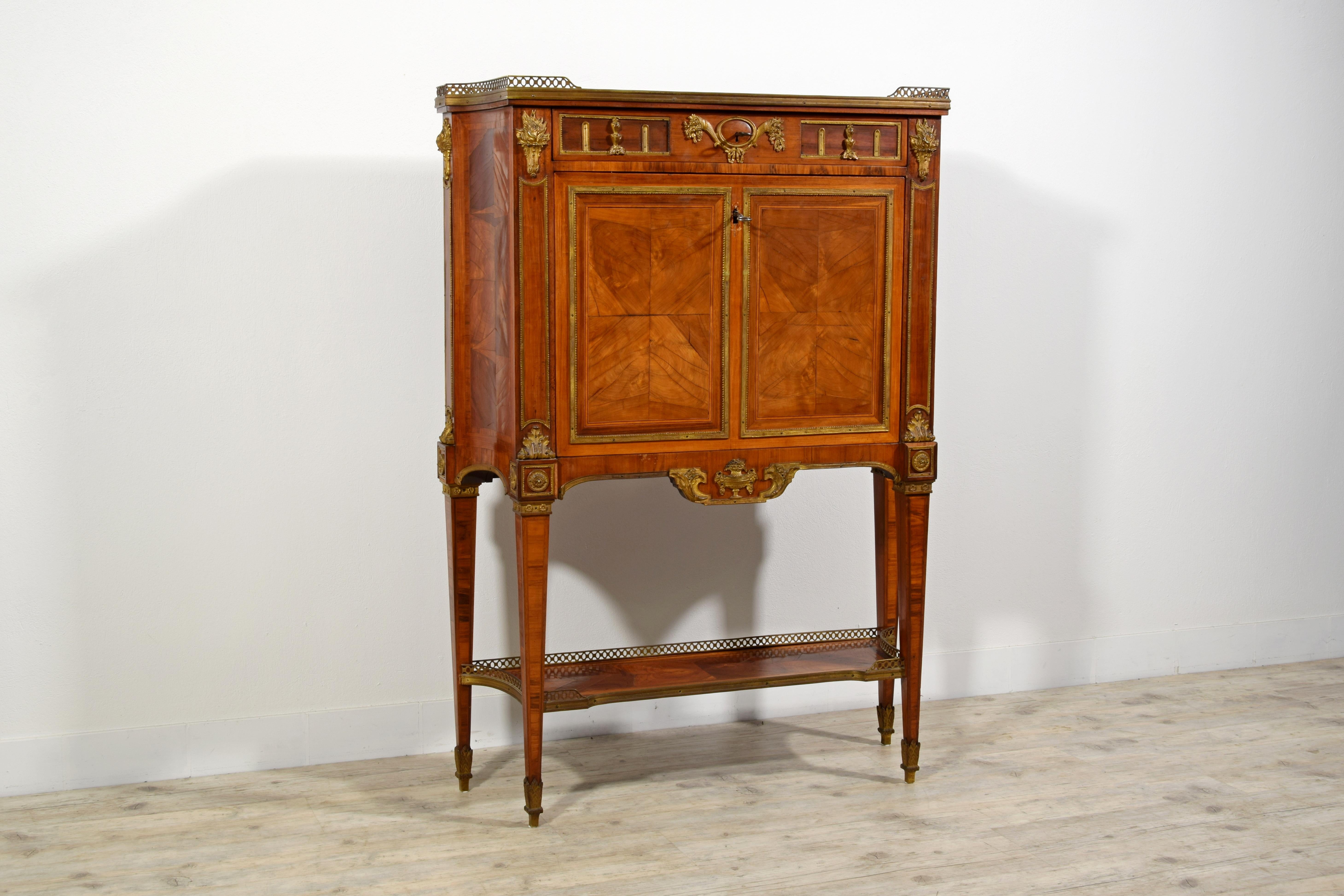 Veneer 19th Century, French Louis XVI Style Wood Secretaire Sideboard  For Sale