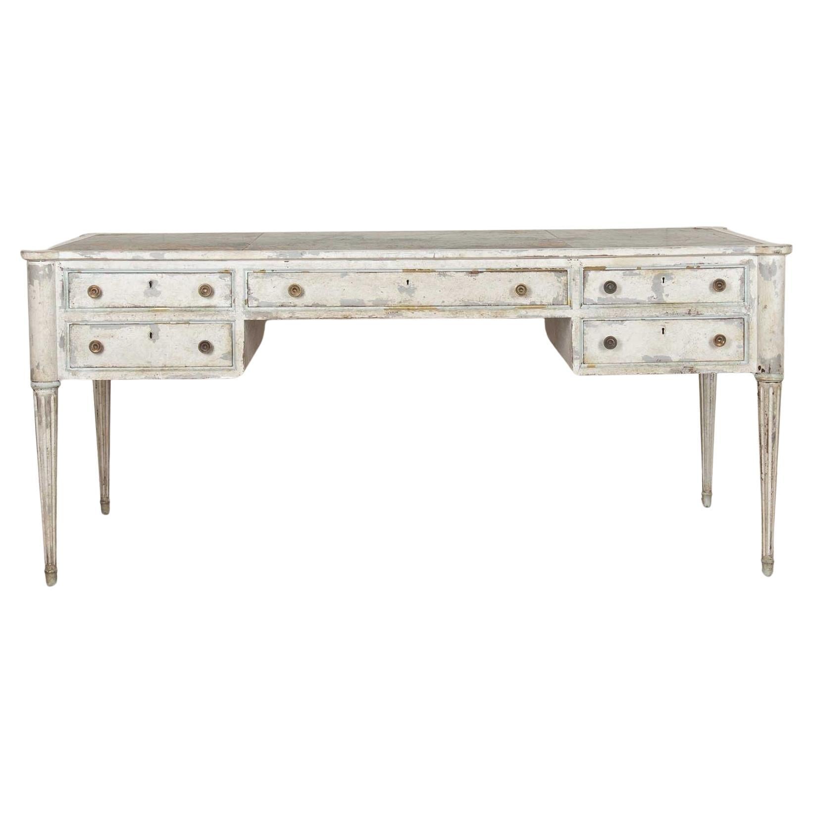 Mesa de escritorio francesa estilo Luis XVI del siglo XIX en venta