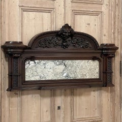 19th Century French Louis XVI Wall Decoration with Marble and Carved Bacchus