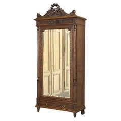 19th Century French Louis XVI Walnut Armoire