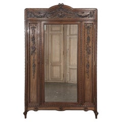 19th Century French Louis XVI Walnut Armoire