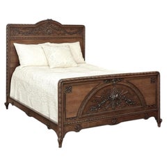 19th Century French Louis XVI Walnut Bed