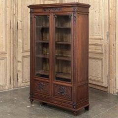 19th Century French Louis XVI Walnut Bookcase