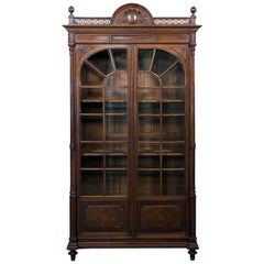 19th Century French Louis XVI Walnut Bookcase