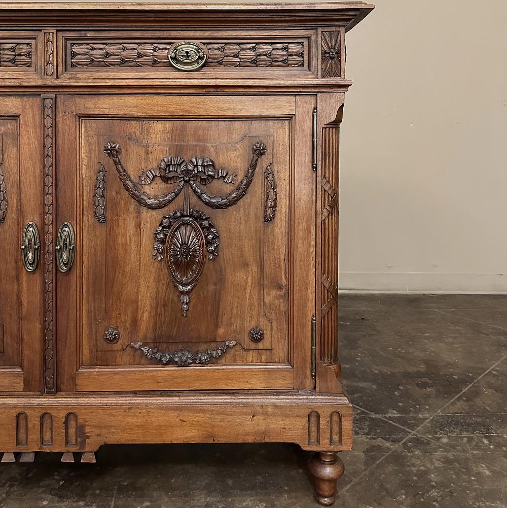 19th Century French Louis XVI Walnut Buffet ~ Sideboard For Sale 3