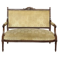 19th Century French Louis XVI Walnut Canape ~ Sofa