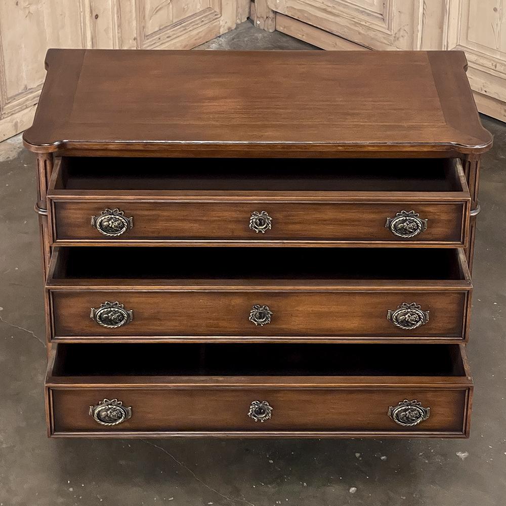 Late 19th Century 19th Century French Louis XVI Walnut Commode, Chest of Drawers For Sale