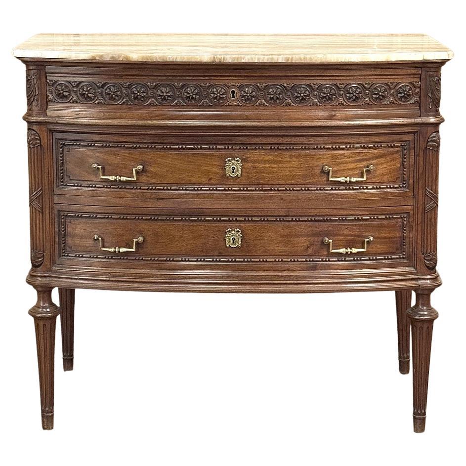 19th Century French Louis XVI Walnut Commode