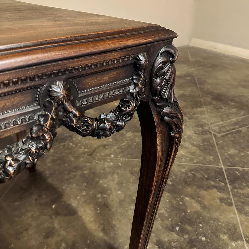 19th Century French Louis XVI Walnut End Table ~ Center Table For Sale 7