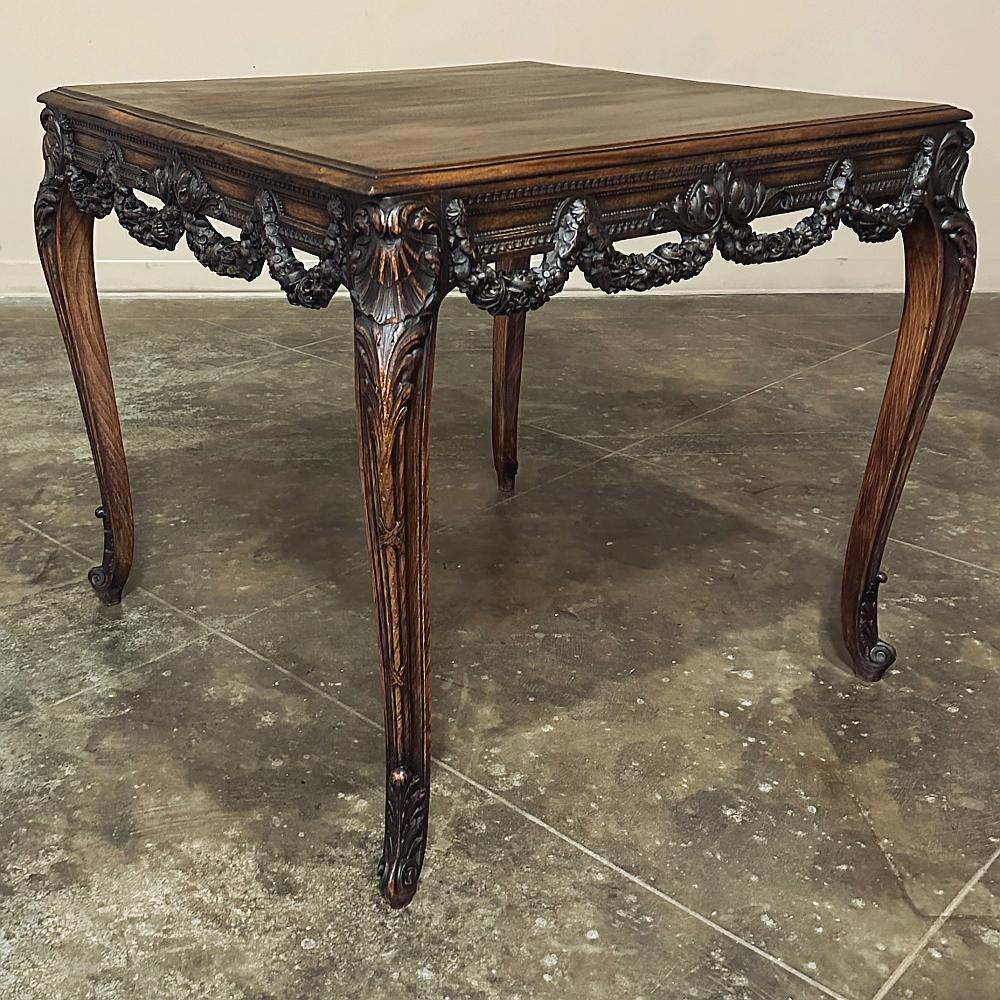 Late 19th Century 19th Century French Louis XVI Walnut End Table ~ Center Table For Sale