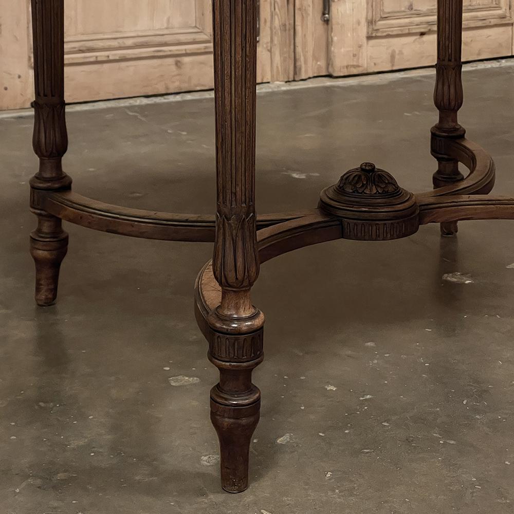 19th Century French Louis XVI Walnut End Table ~ Library Table For Sale 6