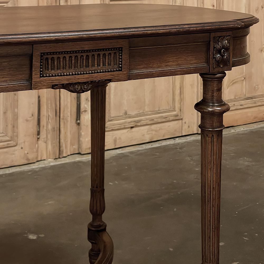 19th Century French Louis XVI Walnut End Table ~ Library Table For Sale 7