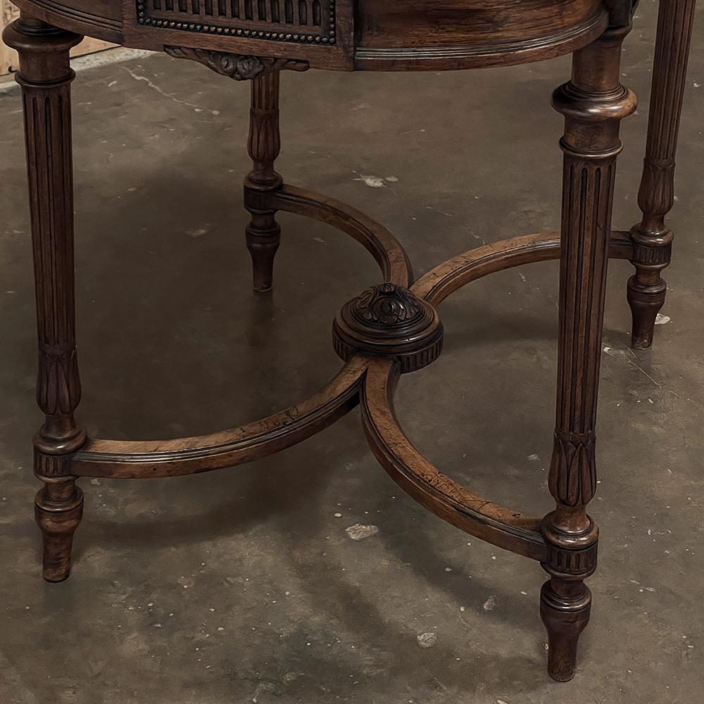 19th Century French Louis XVI Walnut End Table ~ Library Table For Sale 8