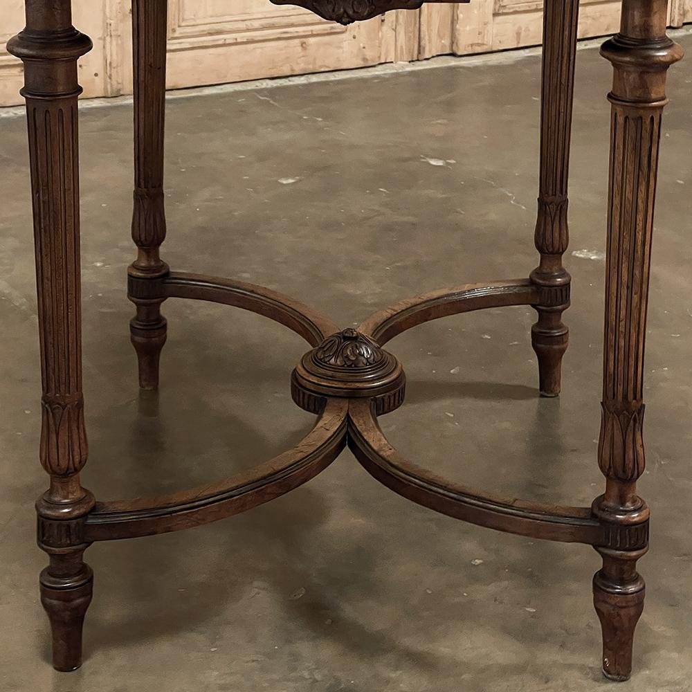 19th Century French Louis XVI Walnut End Table ~ Library Table For Sale 11