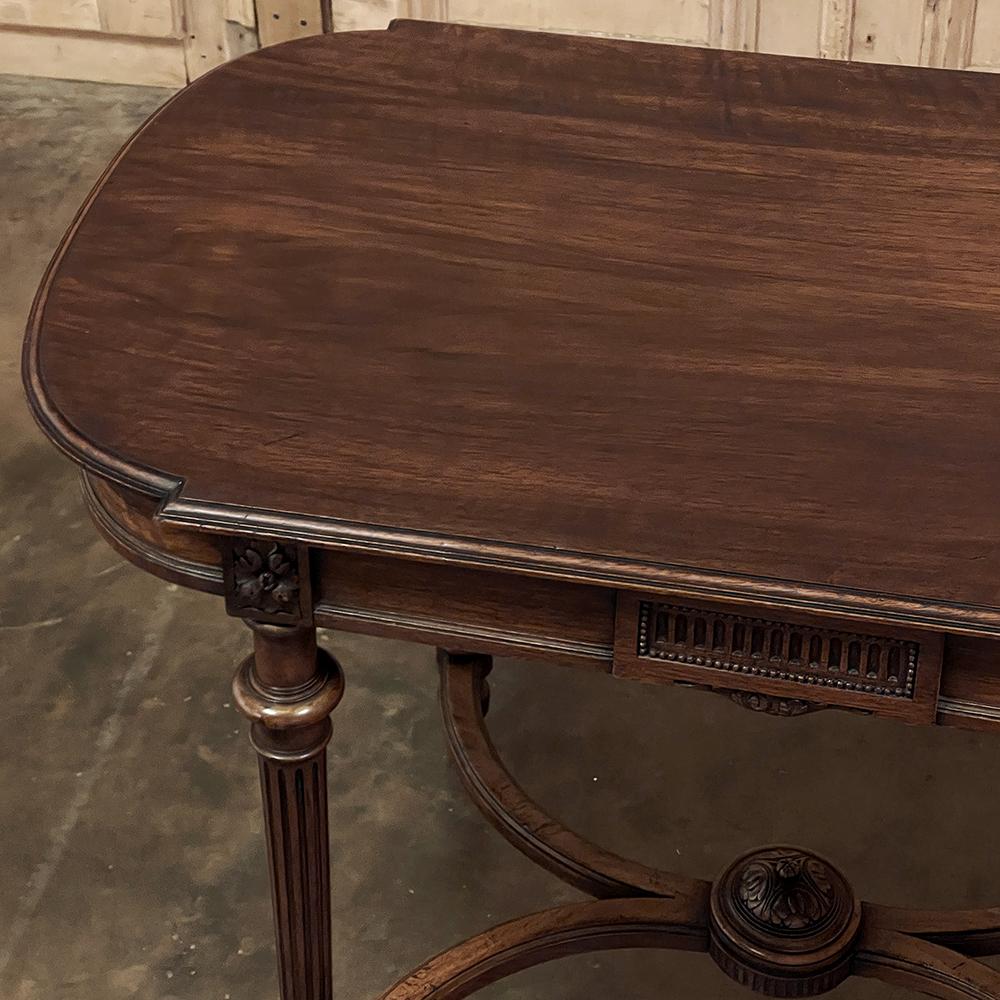 19th Century French Louis XVI Walnut End Table ~ Library Table For Sale 1