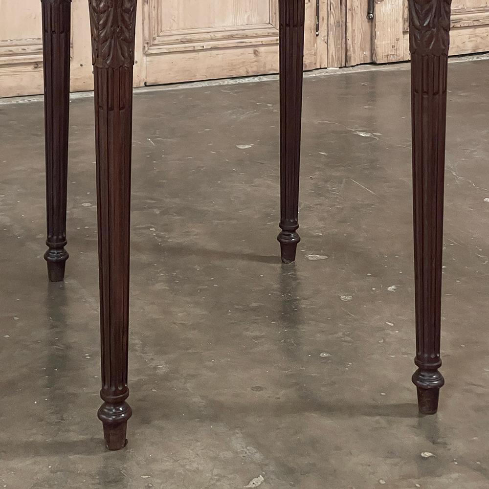 19th Century French Louis XVI Walnut End Table with Bronze Mounts For Sale 15