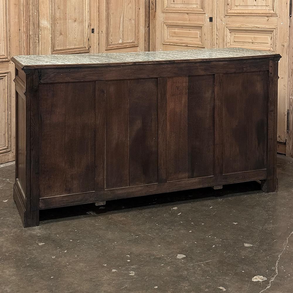 19th Century French Louis XVI Walnut Marble Top Buffet ~ Credenza For Sale 14