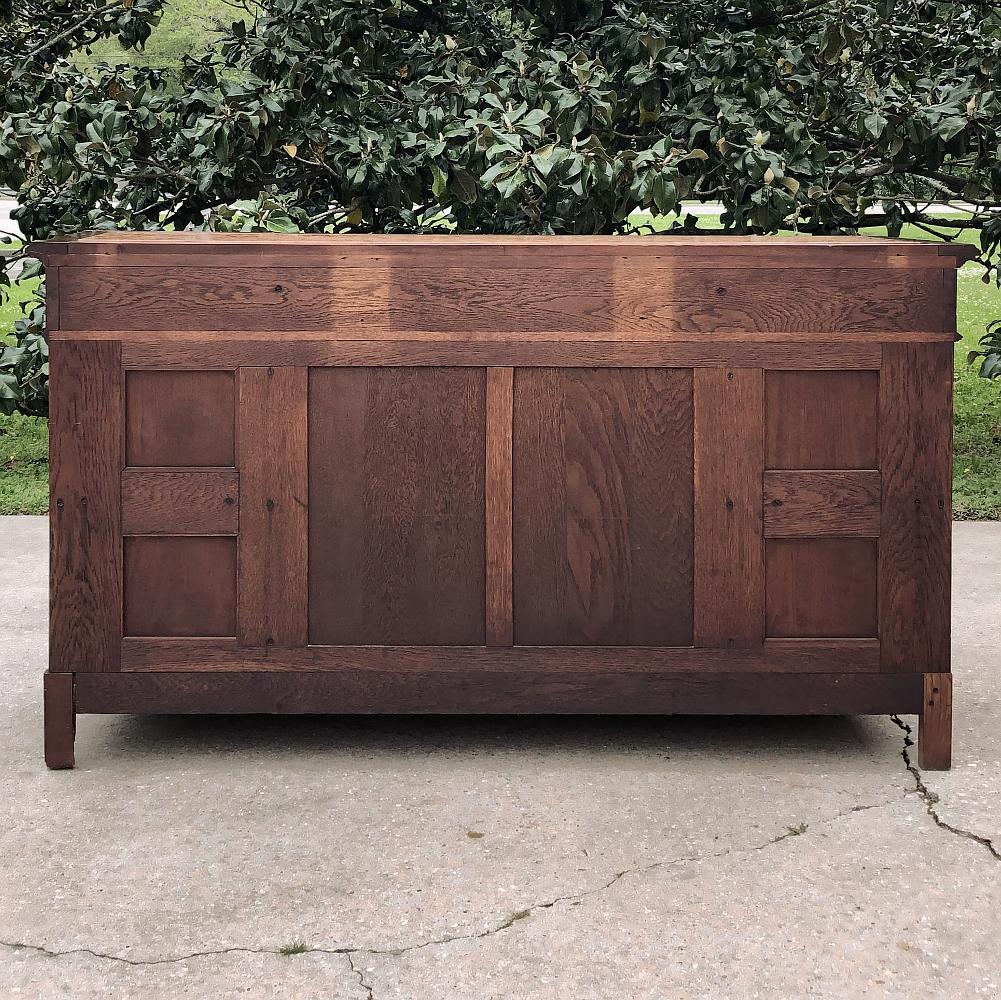 19th Century French Louis XVI Walnut Marble Top Buffet For Sale 9