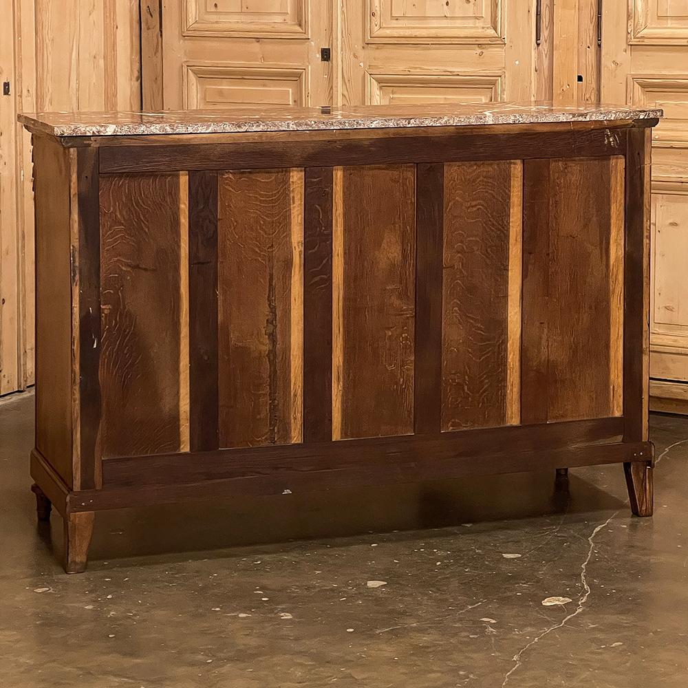 19th Century French Louis XVI Walnut Marble Top Buffet For Sale 15