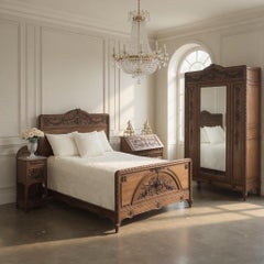 19th Century French Louis XVI Walnut Nightstand
